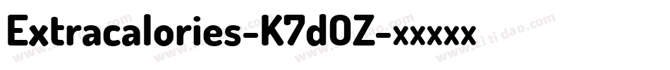 Extracalories-K7dOZ字体转换