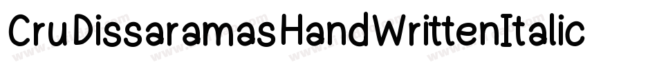 CruDissaramasHandWrittenItalic-My1v字体转换