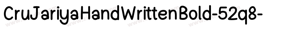 CruJariyaHandWrittenBold-52q8字体转换