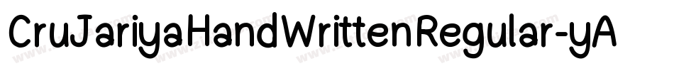 CruJariyaHandWrittenRegular-yAWY字体转换