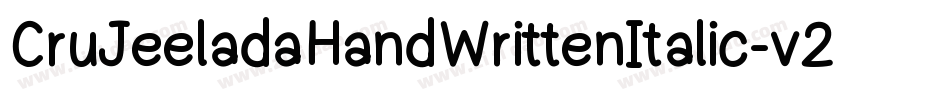 CruJeeladaHandWrittenItalic-v21L字体转换
