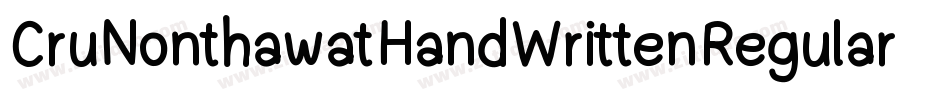 CruNonthawatHandWrittenRegular-Eyvl字体转换