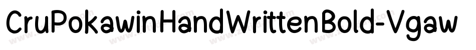 CruPokawinHandWrittenBold-Vgaw字体转换