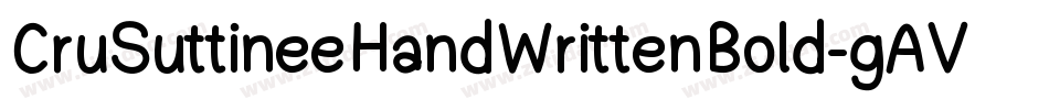 CruSuttineeHandWrittenBold-gAV4字体转换