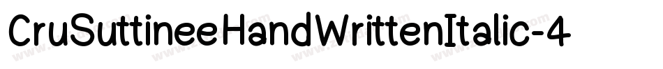 CruSuttineeHandWrittenItalic-4K0l字体转换
