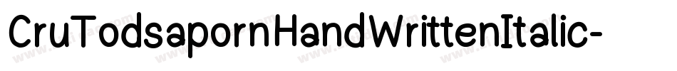 CruTodsapornHandWrittenItalic-zAZ3字体转换
