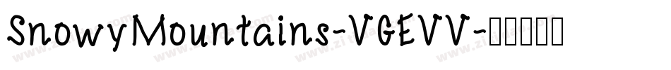 SnowyMountains-VGEVV字体转换