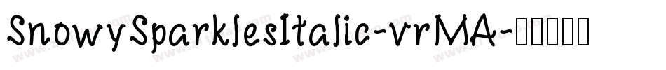 SnowySparklesItalic-vrMA字体转换