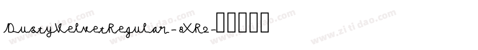 DustyVelvetRegular-8XR2字体转换