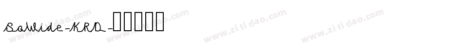 SoWide-KRD字体转换