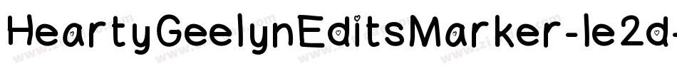 HeartyGeelynEditsMarker-le2d字体转换