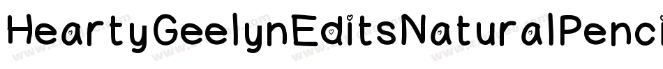 HeartyGeelynEditsNaturalPencil-n5wg字体转换