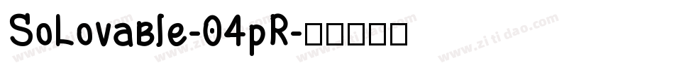 SoLovable-04pR字体转换