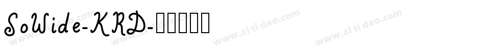 SoWide-KRD字体转换