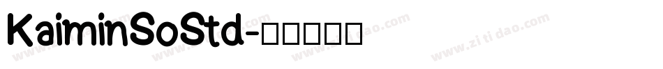 KaiminSoStd字体转换