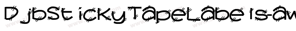 DjbStickyTapeLabels-awgK字体转换