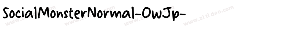 SocialMonsterNormal-OwJp字体转换