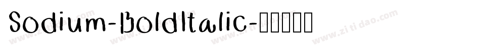 Sodium-BoldItalic字体转换