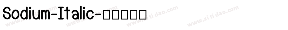 Sodium-Italic字体转换