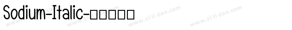 Sodium-Italic字体转换
