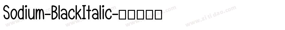 Sodium-BlackItalic字体转换