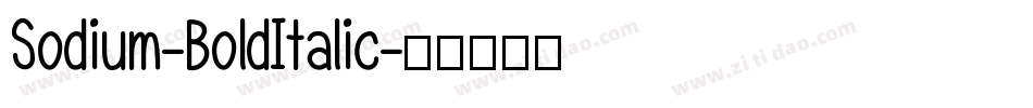Sodium-BoldItalic字体转换