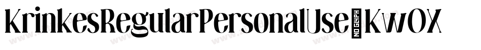 KrinkesRegularPersonalUse-Kw0X字体转换