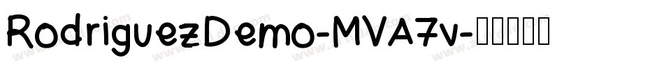 RodriguezDemo-MVA7v字体转换