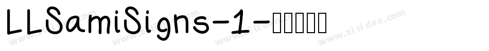 LLSamiSigns-1字体转换