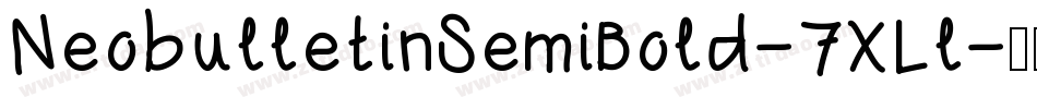 NeobulletinSemiBold-7XLl字体转换