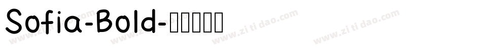 Sofia-Bold字体转换