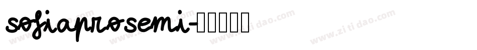 sofiaprosemi字体转换