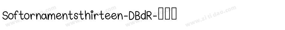 Softornamentsthirteen-DBdR字体转换