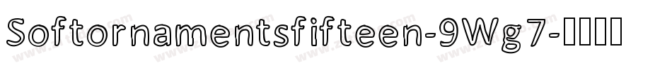 Softornamentsfifteen-9Wg7字体转换