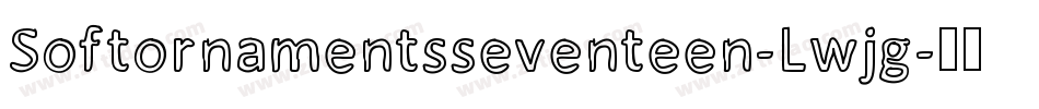 Softornamentsseventeen-Lwjg字体转换