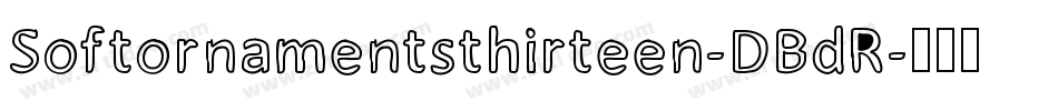 Softornamentsthirteen-DBdR字体转换