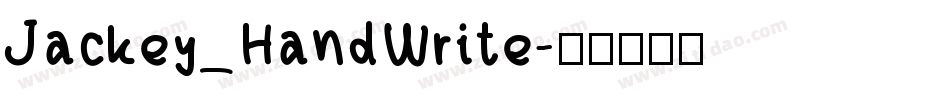 Jackey_HandWrite字体转换
