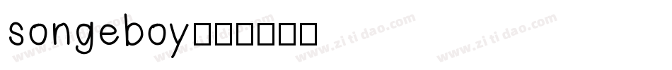 songeboy字体转换