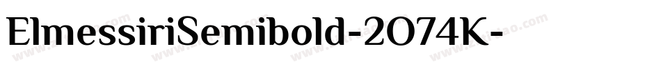 ElmessiriSemibold-2O74K字体转换