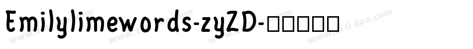 Emilylimewords-zyZD字体转换
