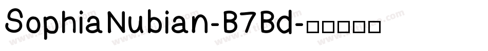 SophiaNubian-B7Bd字体转换