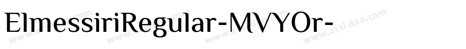 ElmessiriRegular-MVYOr字体转换