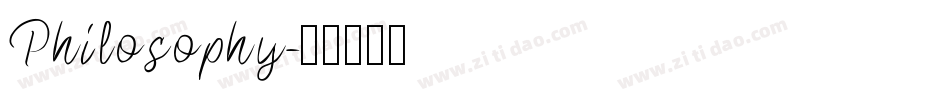 Philosophy字体转换
