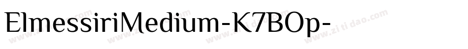ElmessiriMedium-K7BOp字体转换