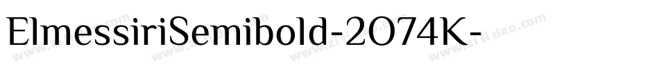 ElmessiriSemibold-2O74K字体转换