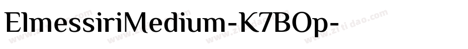ElmessiriMedium-K7BOp字体转换