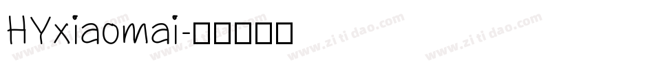 HYxiaomai字体转换