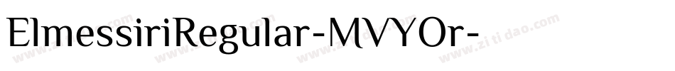 ElmessiriRegular-MVYOr字体转换
