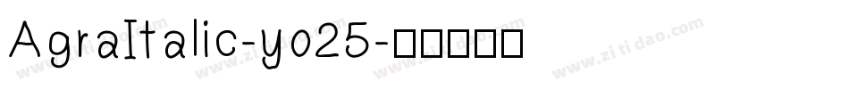 AgraItalic-yo25字体转换