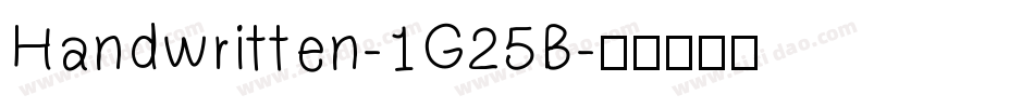 Handwritten-1G25B字体转换